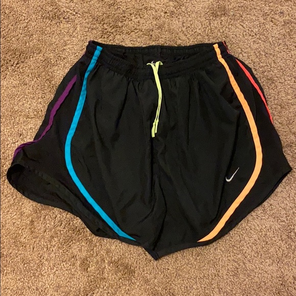 multi colored nike shorts